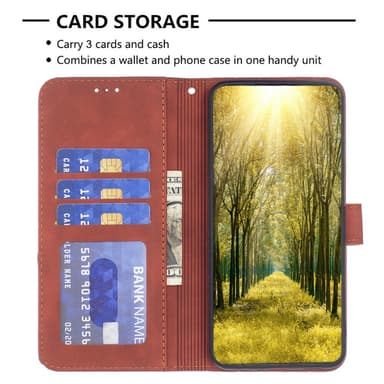 OnePlus 12 5G BINFEN COLOR Præget Flip Cover - Brun