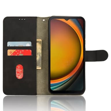 SKALO Samsung Xcover 7 Matt PU-læderpungetui - Sort