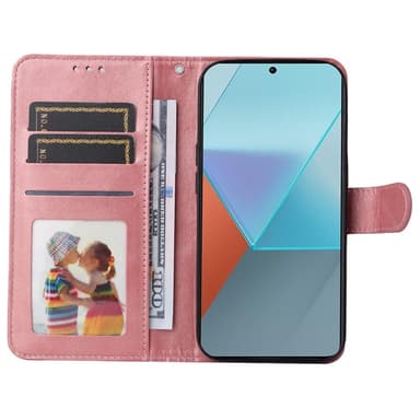 SKALO Xiaomi Redmi Note 13 Pro 5G PU-læder Pungetui - Pink