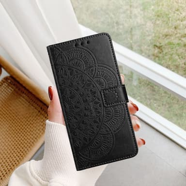 SKALO Xiaomi Redmi Note 13 5G Mandala Flip Cover - Sort