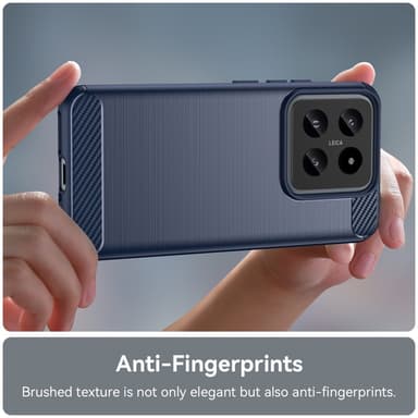 SKALO Xiaomi 14 5G Armor Carbon Stødsikker TPU-cover - Blå