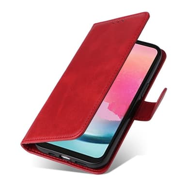SKALO Samsung A25 5G PU-læder Pungetui - Rød