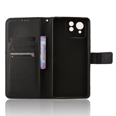 SKALO Asus ROG Phone 8 Pro 5G Premium Mini Rhombus Wallet Flip Cover - Sort