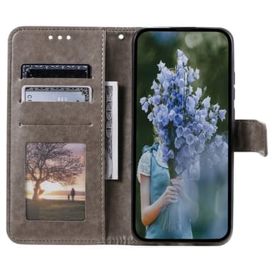 SKALO Samsung A25 5G Mandala Flip Cover - Grå