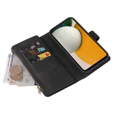 SKALO Samsung A15 4G Big Wallet 17-RUM Pungetui - Sort
