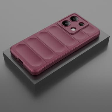 SKALO Xiaomi Redmi Note 13 4G Rugged Bumpers TPU-Cover - Vin rød