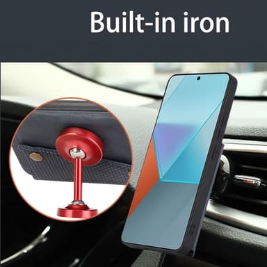 SKALO Xiaomi Redmi Note 13 Pro 5G PU-læder Cover med Pung - Sort
