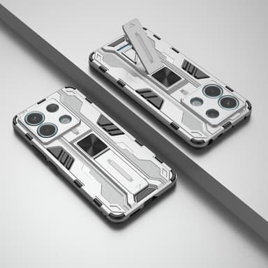 SKALO Xiaomi Redmi Note 13 Pro 5G Hybrid BIBERCAS Cover - Sølv