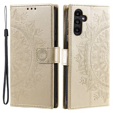 SKALO Samsung A15 4G Mandala Flip Cover - Guld