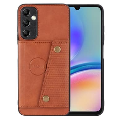 SKALO Samsung A15 5G PU-læder Cover med Pung - Brun