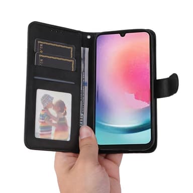 SKALO Samsung A25 5G PU-læder Pungetui - Sort