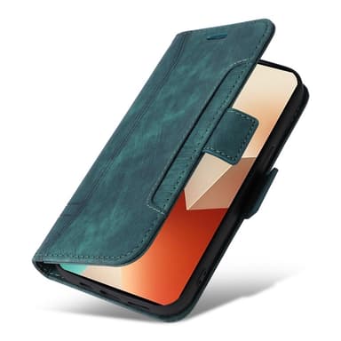 SKALO Xiaomi Redmi Note 13 5G BETOPNICE 001 Pungetui i PU-læder - Grøn