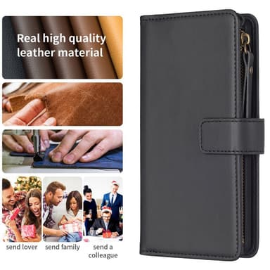 SKALO Xiaomi Redmi Note 13 Pro 5G Big Wallet 11-RUM Pungetui - Sort