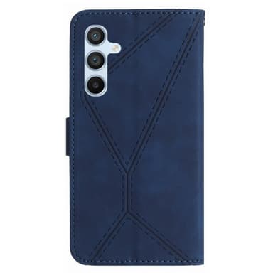 SKALO Samsung A15 4G PU læderpung med prægning - Blå