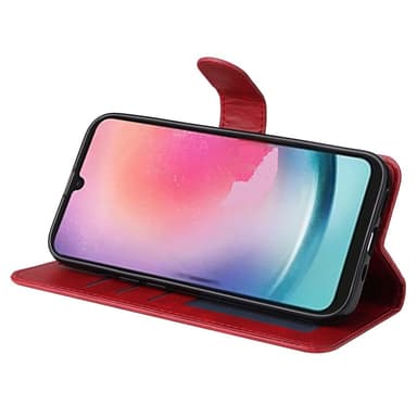 SKALO Samsung A25 5G PU-læder Pungetui - Rød