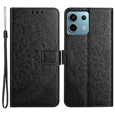 SKALO Xiaomi Redmi Note 13 Pro 5G Mandala Flip Cover - Sort