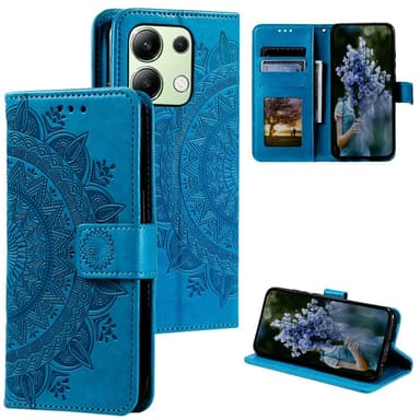 SKALO Xiaomi Redmi Note 13 4G Mandala Flip Cover - Blå