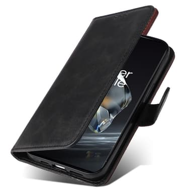 SKALO OnePlus 12 5G PU-læder Pungetui - Sort