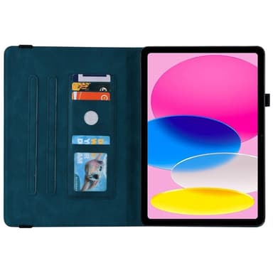Til iPad 10.9 (2022) Tabletetui Cover Buterfly Imprinting - Blå