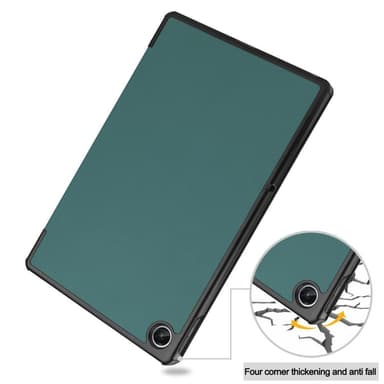 Til Lenovo Tab M10 Plus (Gen 3) Trifoldet Stativdæksel - Grøn