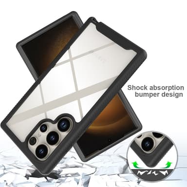 Til Samsung Galaxy S24 Ultra Case PC+TPU Støddæmpende Mobiltelefon Bagside