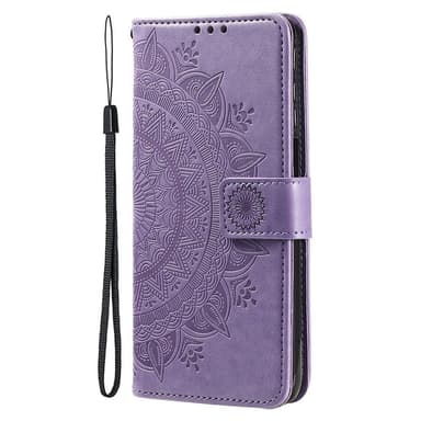 SKALO iPhone 15 Pro Mandala Flip Cover - Lilla