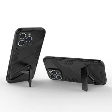 SKALO iPhone 15 Pro Max Hybrid BIBERCAS Cover - Sort
