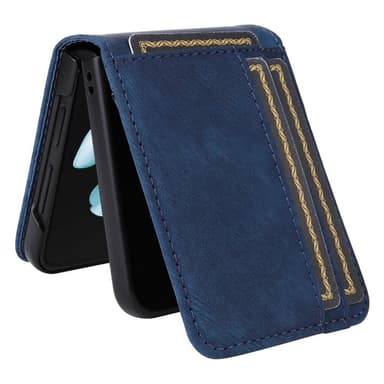 SKALO Samsung Z Flip5 PU-læder Kortholder Cover - Blå