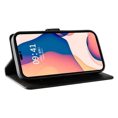 SKALO iPhone 15 Plus Premium Wallet Flip Cover - Brun