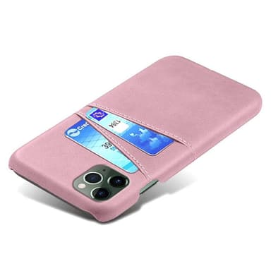 SKALO iPhone 15 Pro PU-læder Kortholder Cover - Rosa guld