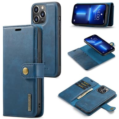 DG MING iPhone 15 Pro 2-i-1 Magnet Pungetui - Blå
