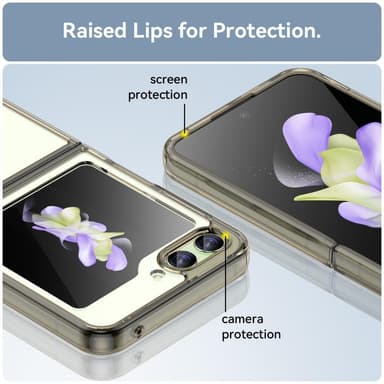 SKALO Samsung Z Flip5 Farve Bumper Cover - Grå