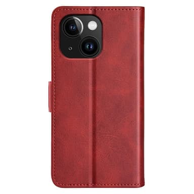 SKALO iPhone 15 Plus Premium Wallet Flip Cover - Rød