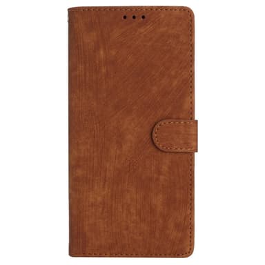 SKALO iPhone 15 Pro Max Flip Cover m. pung i PU-læder - Brun