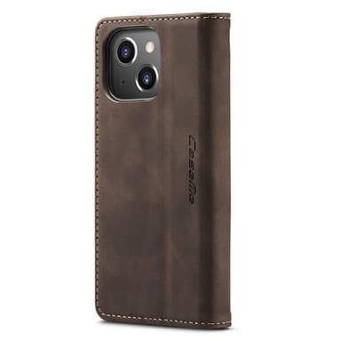 CASEME Retro tegnebog taske til iPhone 15 Plus - Kaffe