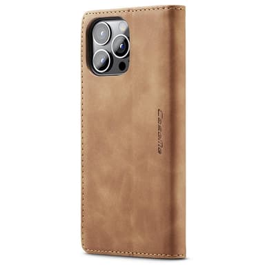 CASEME Retro tegnebog taske til iPhone 15 Pro Max - Brun