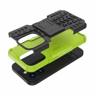 Stødbestandigt cover med stander Apple iPhone 15 Pro - Grøn