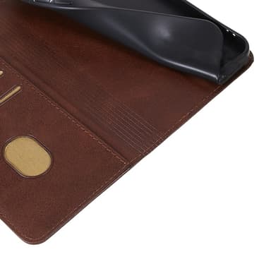 Wallet Stand Telefontaske til iPhone 15 Plus Cell Cell Cover - Kaffe