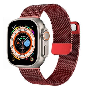 Milanese magnetisk urrem Apple Watch Ultra (49mm) - Rød