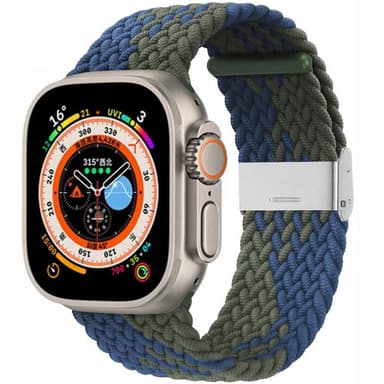 Flettet Urrem Apple Watch Ultra (49mm) - Bluegreen