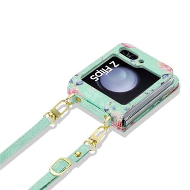 POLA Flower cover Samsung Galaxy Z Flip 5 - Cyan