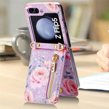 POLA Flower cover Samsung Galaxy Z Flip 5 - Purple
