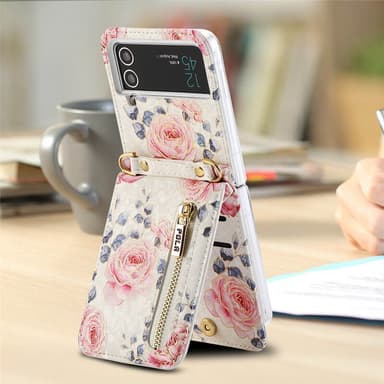 POLA Flower cover Samsung Galaxy Z Flip 4 - White