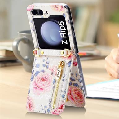 POLA Flower cover Samsung Galaxy Z Flip 5 - White