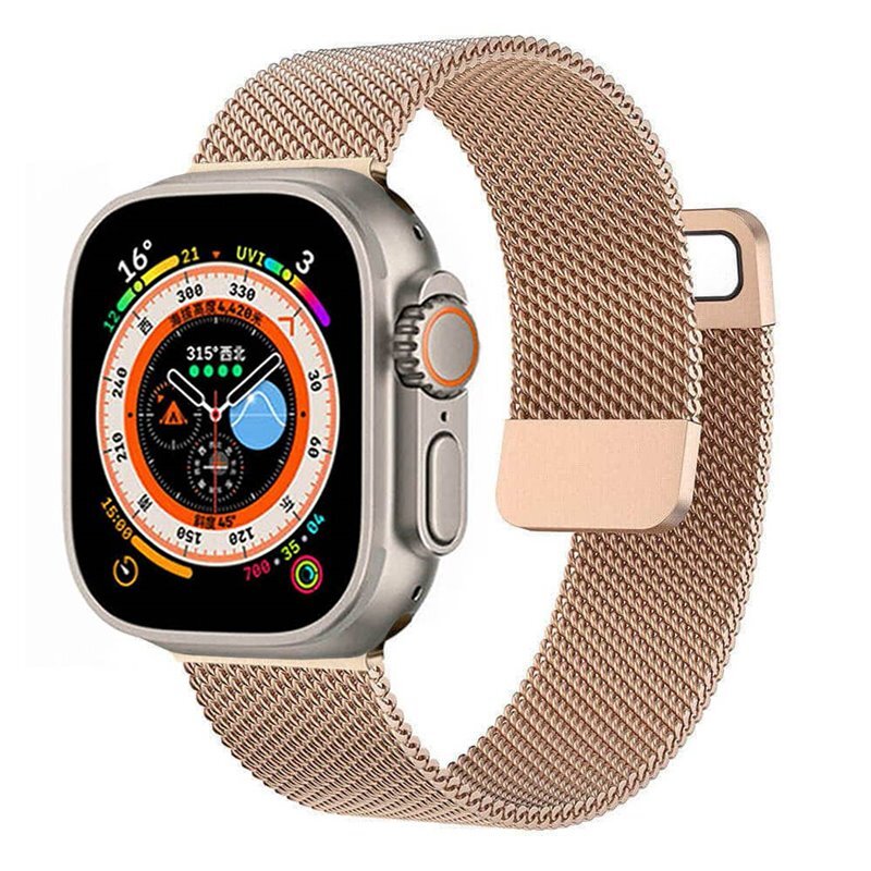 Milanese magnetisk urrem Apple Watch Ultra (49mm) - Rosè