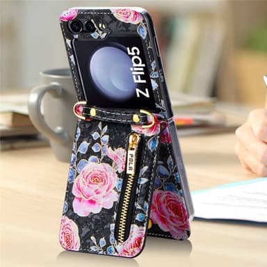 POLA Flower cover Samsung Galaxy Z Flip 5 - Black