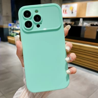 Slim-Fit TPU Telefon Taske Cover til iPhone 15 Pro Max - Cyan