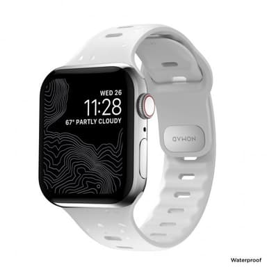 NOMAD Apple Watch 42/44/45mm/Apple Watch Ultra Armbånd Sport Slim Band Hvid
