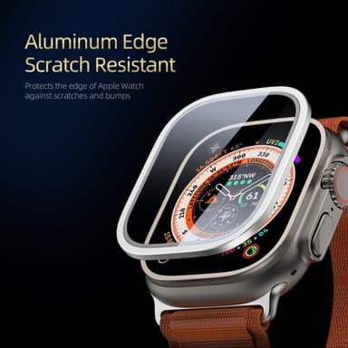 DUX DUCIS Apple Watch Ultra Skærmbeskytter Aluminium Hærdet glas Sølv