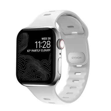 NOMAD Apple Watch 42/44/45mm/Apple Watch Ultra Armbånd Sport Slim Band Hvid